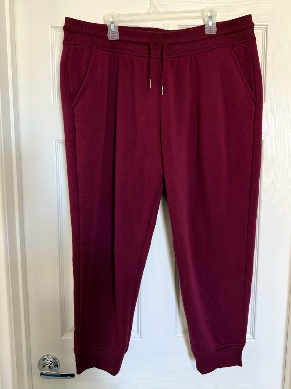 Member’s Mark Sherpa Lined Joggers XXL Burgundy Cozy Lounge Sweatpants